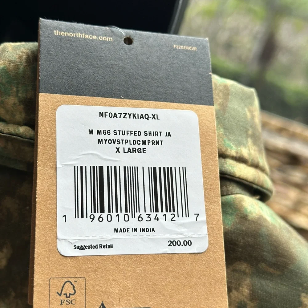 NORTH FACE MENS M66 STUFFED SHIRT‎ JACKET